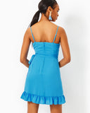 Alisa Wrap Dress - Lunar Blue-Lilly Pulitzer