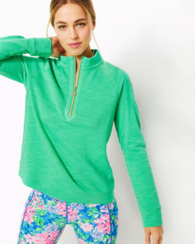 Ashlee Half-Zip Pullover - Spearmint-Lilly Pulitzer