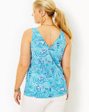 Florin Sleeveless Linen Top - Amalfi Ble By The Seashore-Lilly Pulitzer