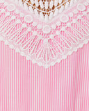 Britt Seersucker Striped Halter Dress - Havana Pink-Lilly Pulitzer