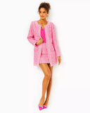 Dashielle Tweed Jacket - Pink Palms-Lilly Pulitzer
