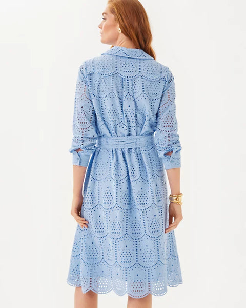 Eira Midi Shirtdress, Jacaranda Blue – Melly
