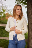 STS Pocket Cardigan, Ivory-Sail to Sable