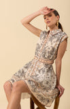 Hale Bob Holland Organza Dress, Tan-Hale Bob