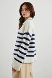 Athena Sweater, Ivory Navy Stripe-Rails