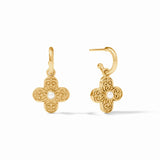 JV Corinth Hoop & Charm Earrings, Gold-Julie Vos
