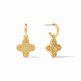 JV Corinth Hoop & Charm Earrings, Gold-Julie Vos