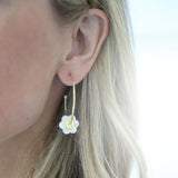 ASHA Flower Hoop-La Stacked Earrings, MOP-ASHA