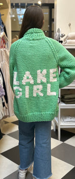 Chunky Cotton Lake Girl Cardi, Clover/ Cloud-GOGO Sweaters