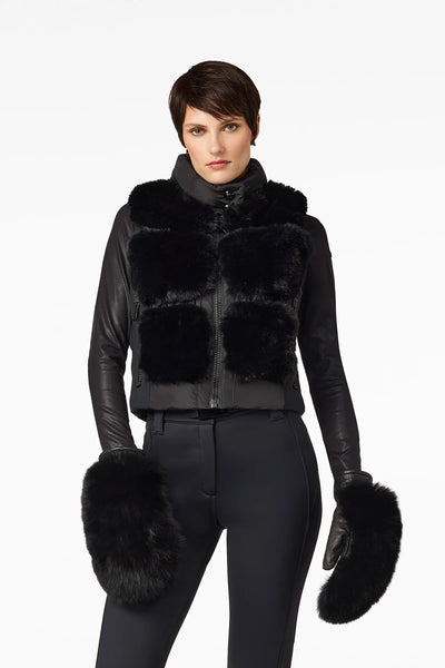 Goldbergh Chic bodywarmer-Faux, Black-Goldbergh