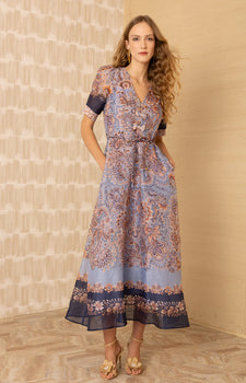 Hale Bob Aubrie Maxi Dress, Navy-Hale Bob