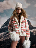 GOGO Short NO WASTE Cardi, Snow/ Orn/ Earth-GOGO Sweaters