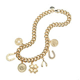 JW LUCKY Charm Necklace, Gold-Jane Win
