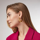 JV Luna Hoop Earring, Gold Small-Julie Vos