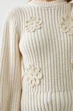 Romy Crochet Sweater, Ivory-Rails