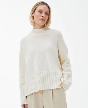 Winona Sweater, Antique White-Barbour