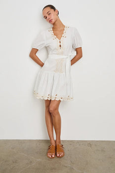 Tulip Dress, White-Rails
