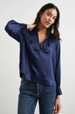 Wynna Blouse, Navy-Rails