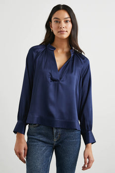 Wynna Blouse, Navy-Rails
