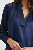 Wynna Blouse, Navy-Rails