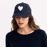 Baseball Heart Patch Hat, Indigo-Kerri Rosenthal
