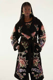 FARM Rio Marvelous Garden Fleece Coat, Black-Farm Rio