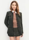 FD The Spencer Jacket, Mocha Plaid-Favorite Daughter