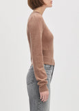 Favorite Daughter Elena Long Sleeve Sweater, Mocha-Favorite Daughter