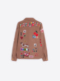 Vilagallo Screen Print Jacket, Camel-Vilagallo