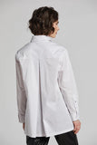 Nubia Button Down Shirt, White-Adroit Atelier
