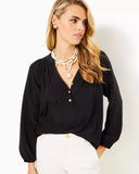 Elsa Silk Top, Noir-Lilly Pulitzer