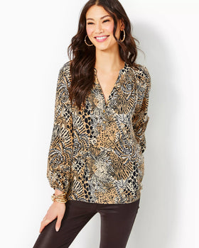 Elsa Top - Walk On The Wild Side Rattan-Lilly Pulitzer