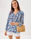 Elsa Silk Top, Sapphire Pool Summertime Shorelines-Lilly Pulitzer