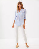 Sea View Button Down, LTWT Oxford Stripe, Jacaranda Blue-Lilly Pulitzer