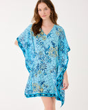 Lindamarie Silk Caftan, Bellevue Blue-Lilly Pulitzer