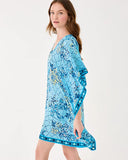 Lindamarie Silk Caftan, Bellevue Blue-Lilly Pulitzer