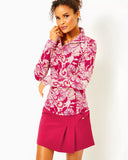 Justine 1/2 Zip UPF 50+ - Poinsettia red Island Vibes-Lilly Pulitzer
