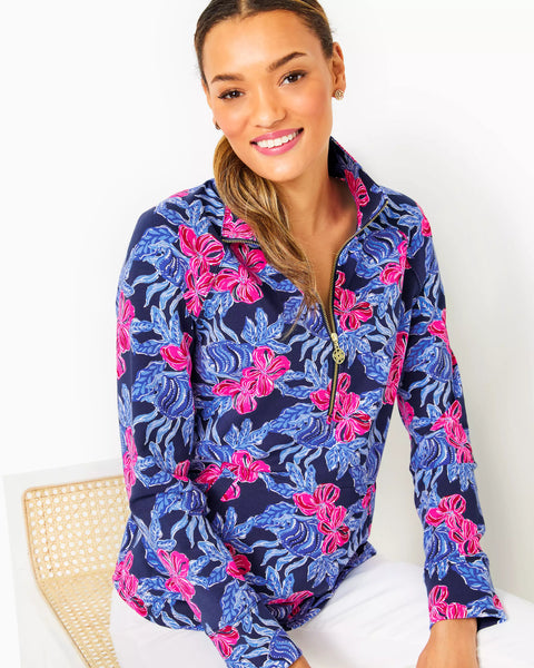 UPF 50+ Skipper Popover - Low Tide Navy Its Ofishell-Lilly Pulitzer