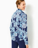 Leona UPF 50+ Zip Up - Bouquet All Day Low Tide Navy-Lilly Pulitzer