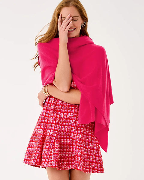 Lanelle Cashmere Wrap, Raspberry Rouge-Lilly Pulitzer