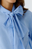 Oui Tie Blouse, Blue White-oui