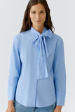 Oui Tie Blouse, Blue White-oui