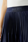 oui -oui Banded Pleated Skirt, Dk Blue-oui