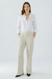 Oui Lacy Band Pant, Off White-oui