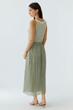 oui Pleated Skirt, Seagrass-oui