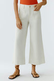 oui Wide Leg Jean, Off White-oui