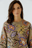 oui Floral Sweater, Camel/ Violet-oui