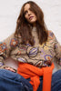 oui Floral Sweater, Camel/ Violet-oui