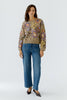 oui Floral Sweater, Camel/ Violet-oui