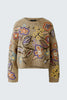 oui Floral Sweater, Camel/ Violet-oui